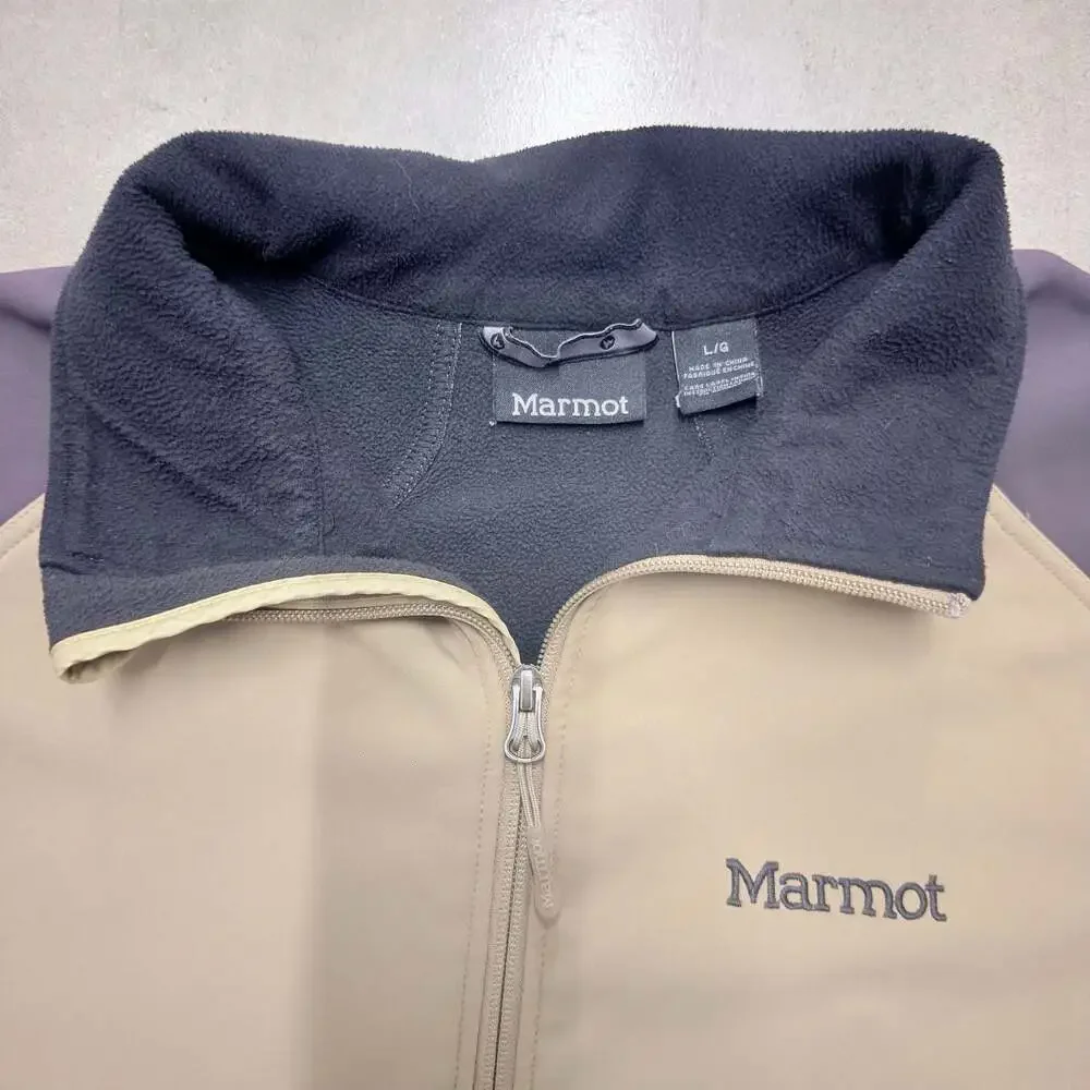 Marmot Men's Softshell Windbreaker Jacket Tan Gray Size Large